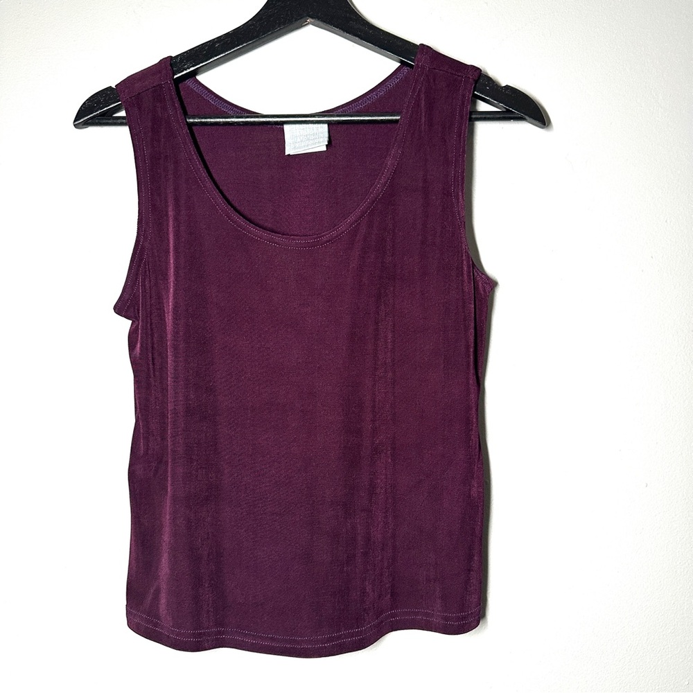 Vintage Rabbit Rabbit Rabbit 2 Piece Set Purple Maroon Cardigan & Tank Top Y2K - Picture 4 of 9